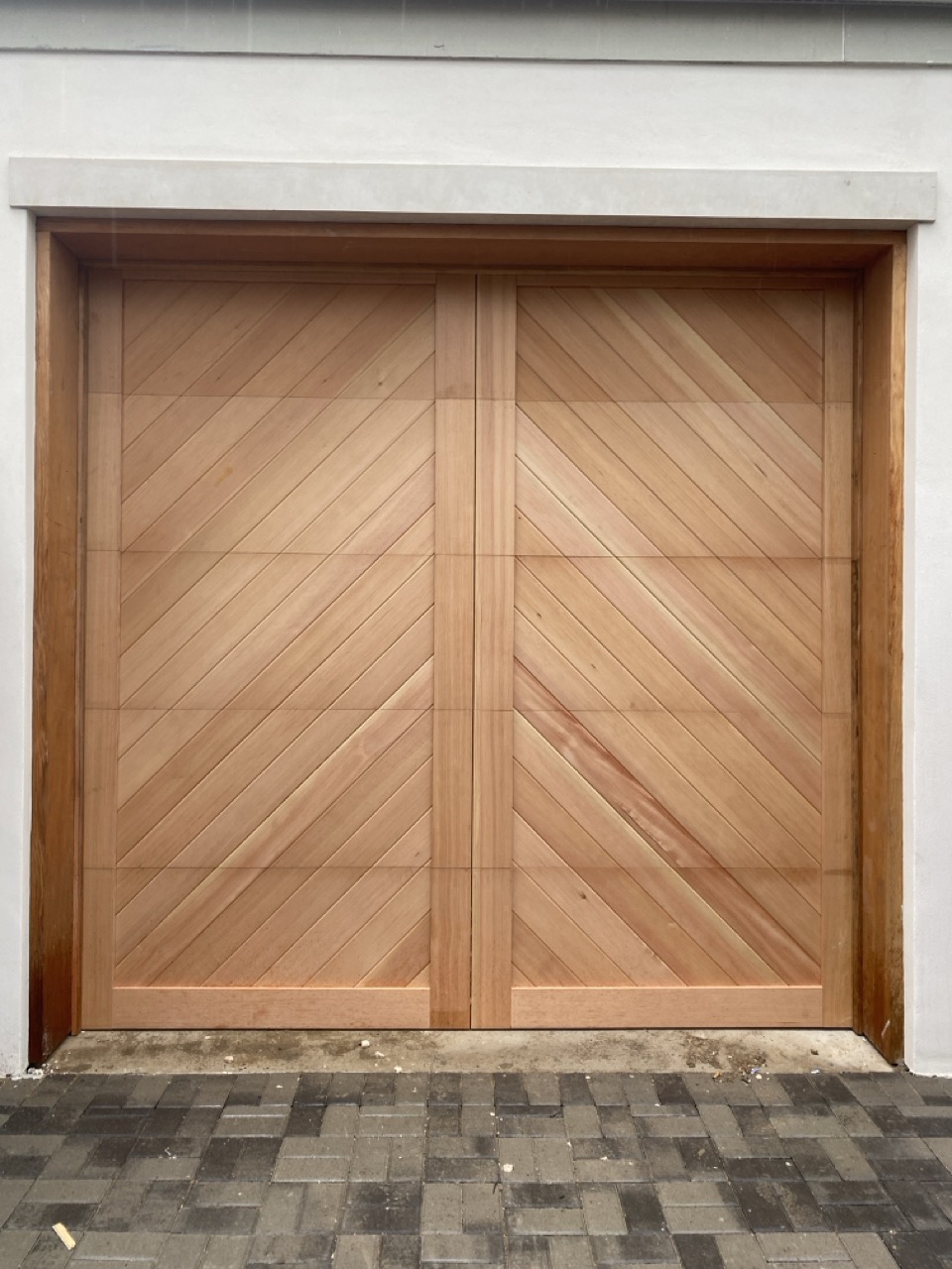douglas fir chevron garage door