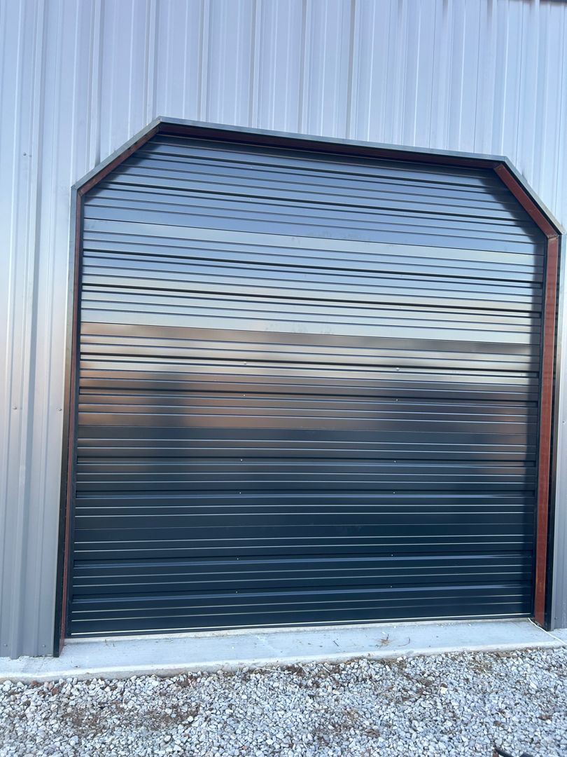 10x10 amarr 2412 deep ribbed shop door in black