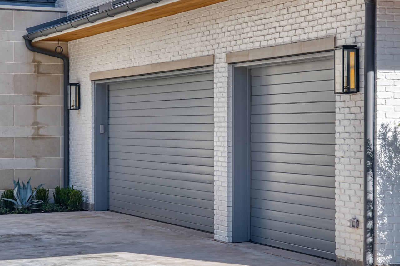 18x8 and 9x8 horizontal plank garage door