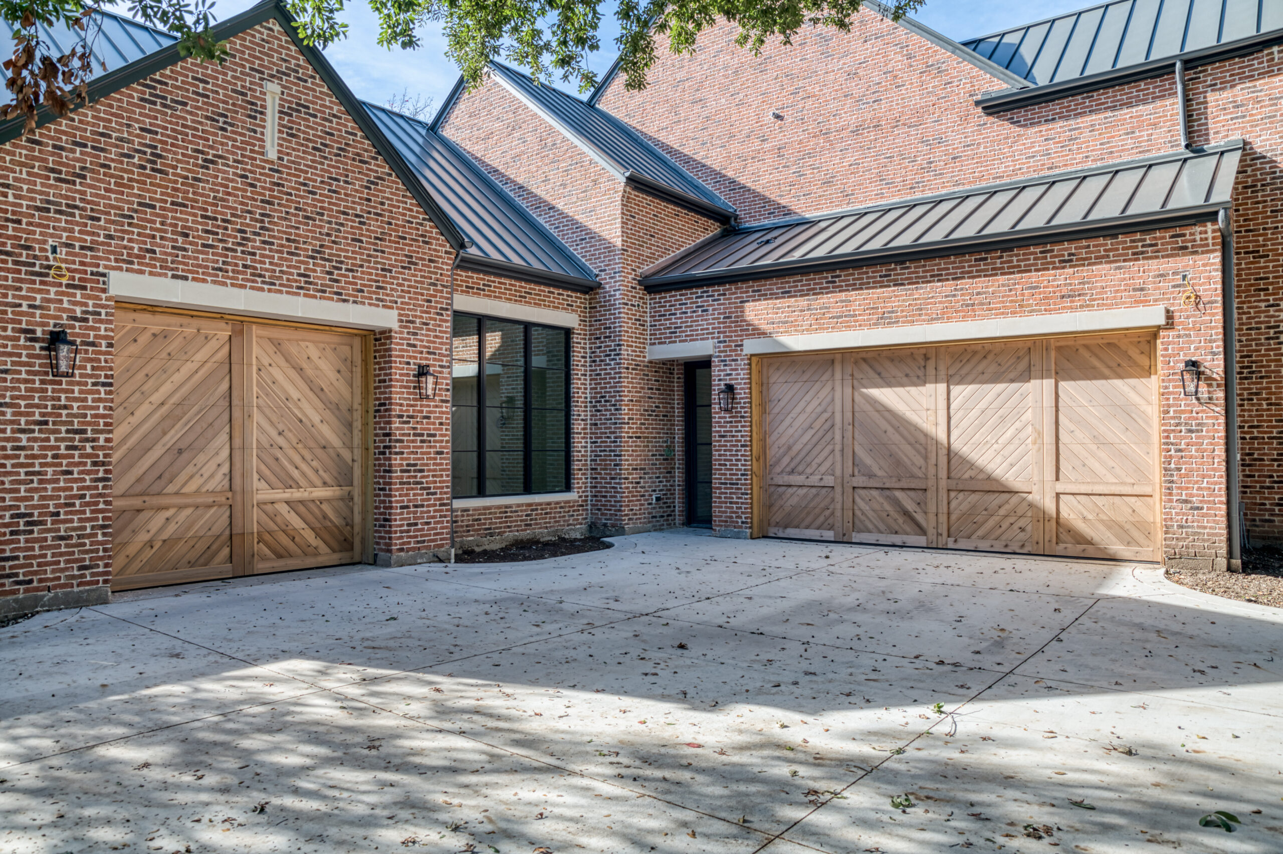 knotty cedar chevron garage doors